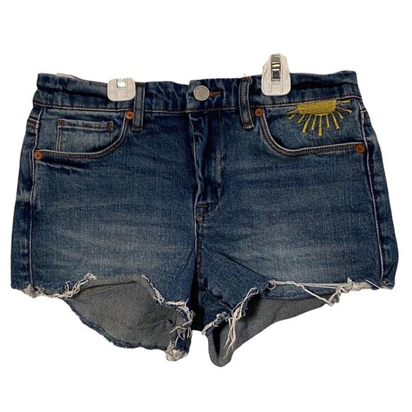 Blank NYC Cut off Shorts Revolve Astor Sun Rainbow Denim size 27 cutoff shorty - Picture 1 of 5